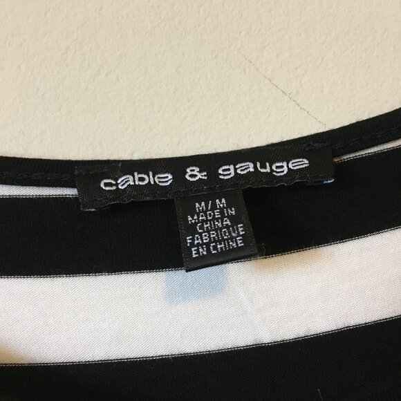 Cable & Gauge Burtonesque Striped A-line Tank Top - Picture 14 of 14